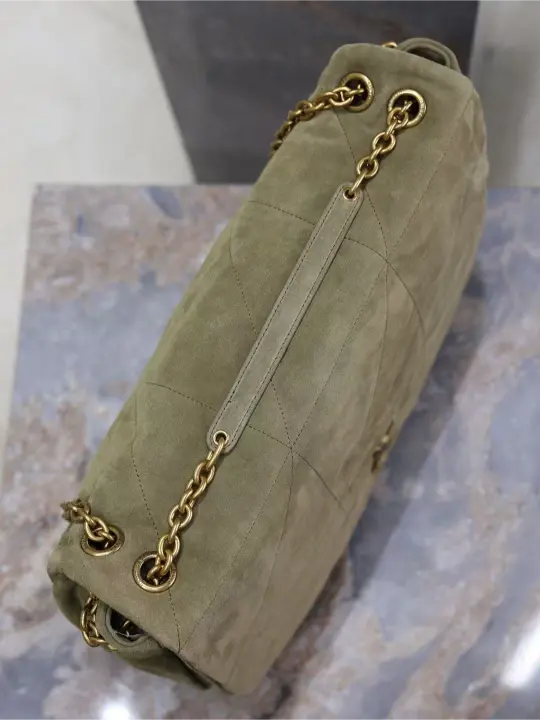 Icare series handbag Khaki suede