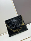 22 Handbag with Pockets Shiny Calfskin & Gold-Tone Metal Black AS3981 B16652 94305