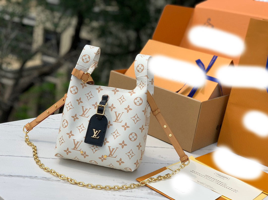 White monogram handbag series