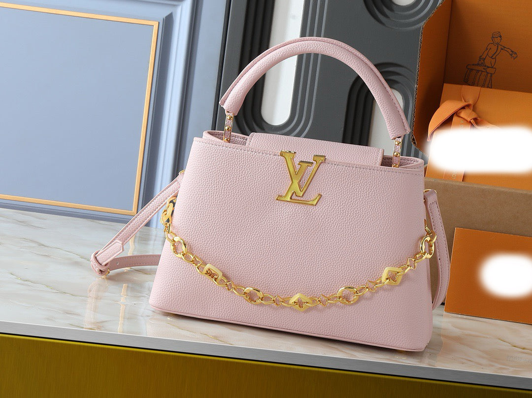 Pink leather mini handbag series