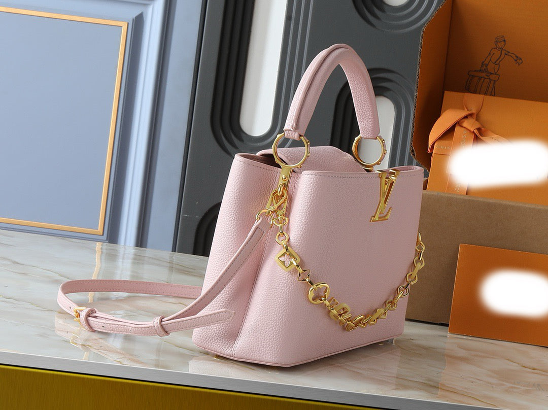 Pink leather mini handbag series