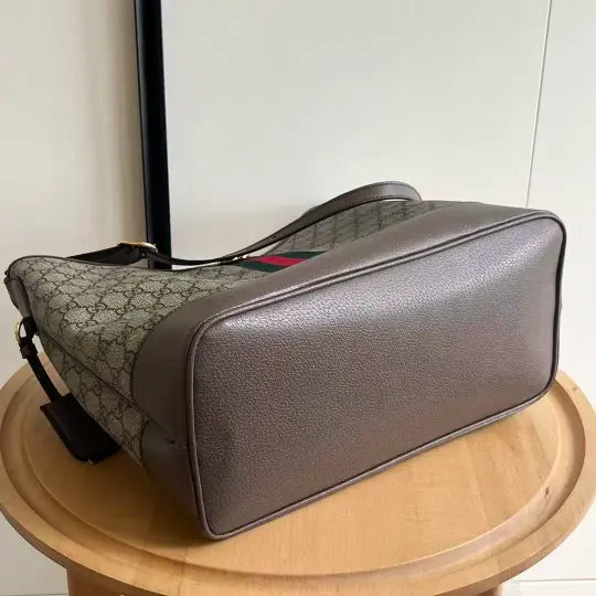 GG monogram red and green webbing Hobo shoulder bag