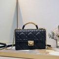 Medium DR Ange Bag Black Macrocannage Lambskin M9402UBAX_M900