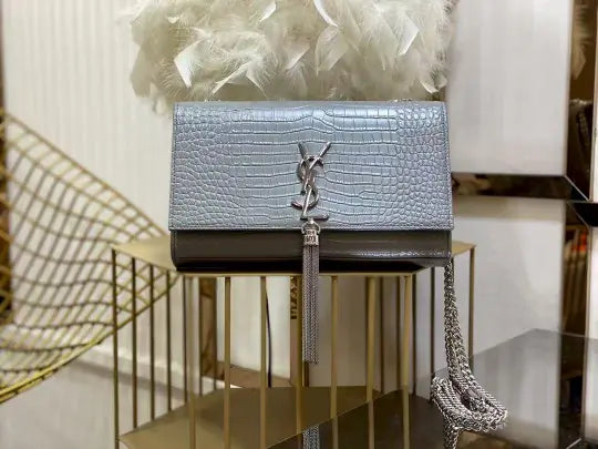 Kate series small crocodile pattern tassel bag