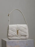 white gold buckle LE 57 series quilted underarm bag