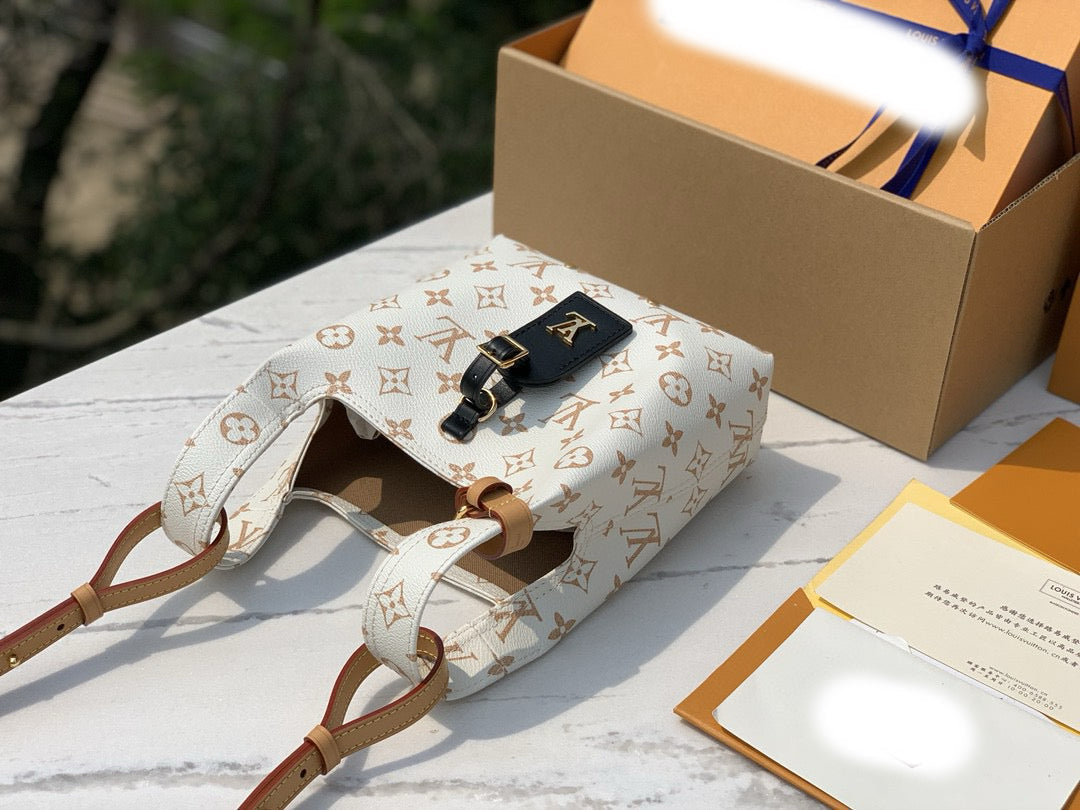 White monogram handbag series