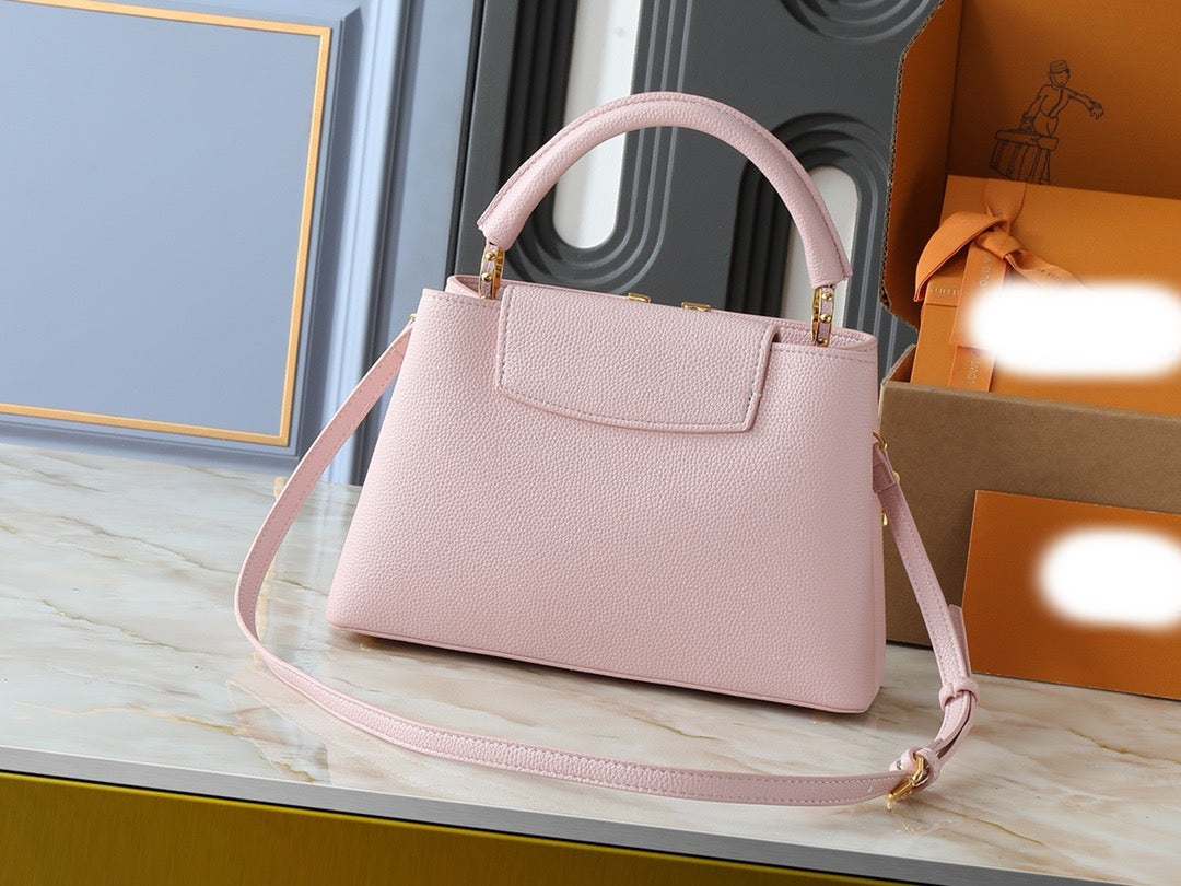 Pink leather mini handbag series