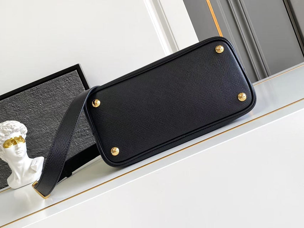 Double small Saffiano leather bag
