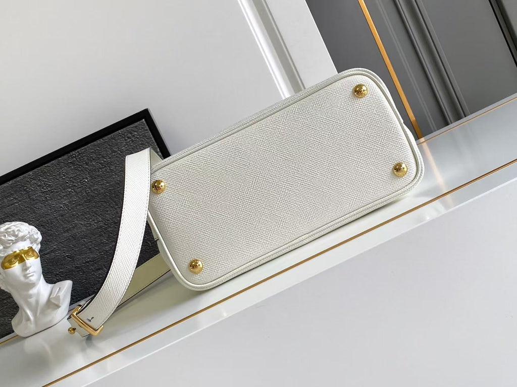 Double small Saffiano leather bag