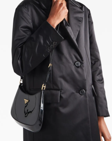 Patent leather underarm bag
