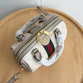 White Mini Boston Bag