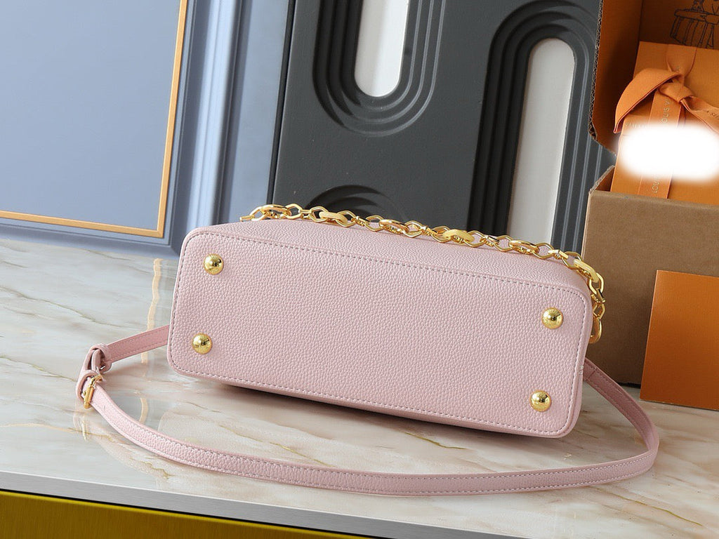 Pink leather mini handbag series