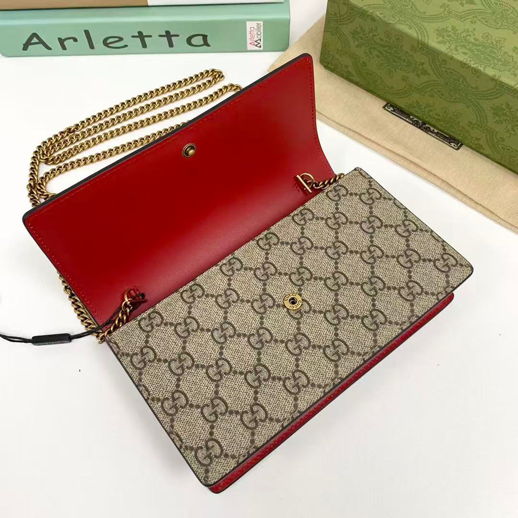 GG Supreme canvas mini bag with cherries