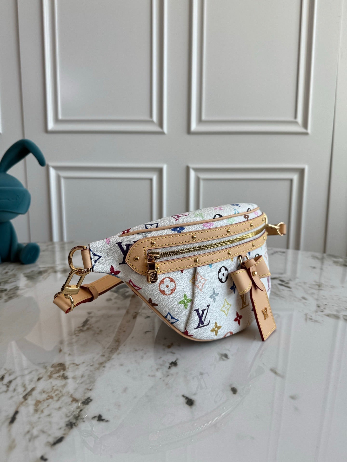 Colorful monogram waist bag series