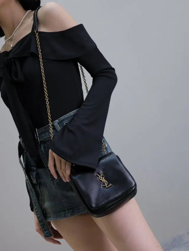 Jamie Mini Shoulder Bag in Smooth Leather