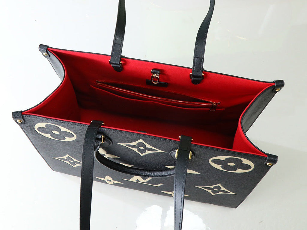 Black leather patchwork monogram backpack series