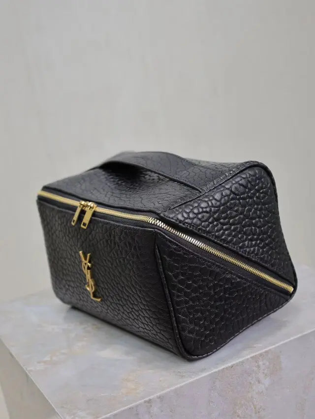 black elephant print Gaby cosmetics bag
