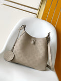 Light-colored embossed leather shoulder bag series