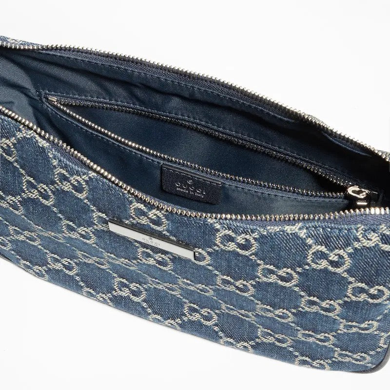2026 Small Underarm Bag/Shoulder Bag (Dark Blue GG Denim) 874743 FAF8V 4042