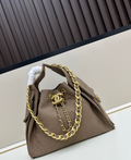 25 Small Handbag Suede Calfskin & Gold-Tone Metal Camel AS5293 B24123 U7738