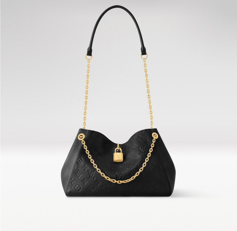 2026 Anytime PM Handbag in Black Monogram Empreinte Embossed Leather M14324