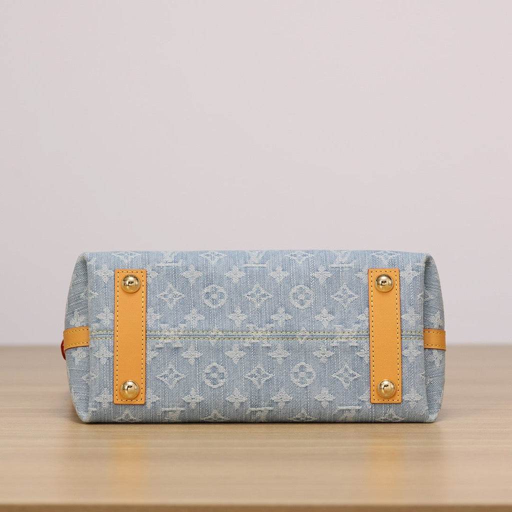 2026 CarryAll PM Handbag, Blue Monogram Denim M11462