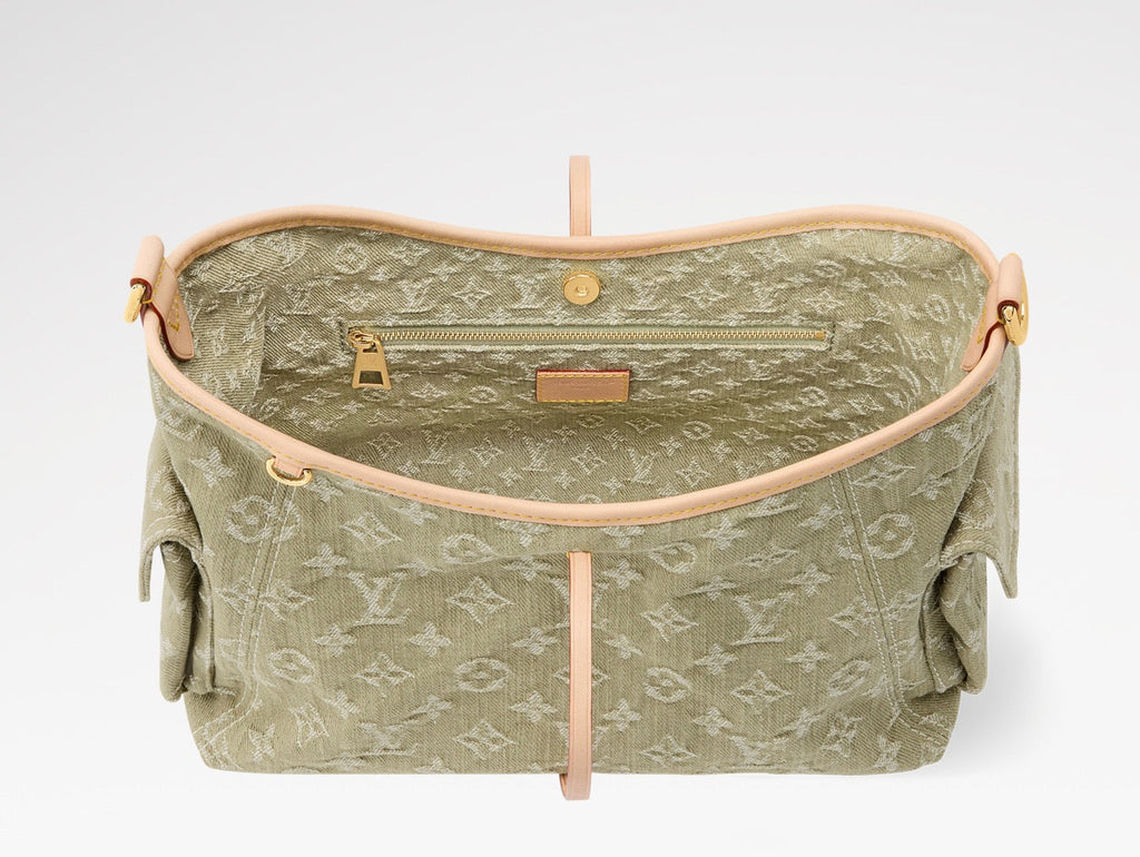 2026 Carryall Cargo PM Handbag in Khaki Denim M27623