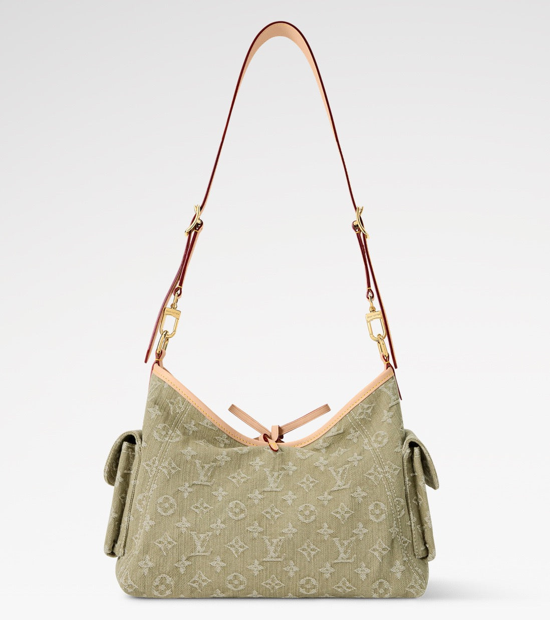 2026 Carryall Cargo PM Handbag in Khaki Denim M27623