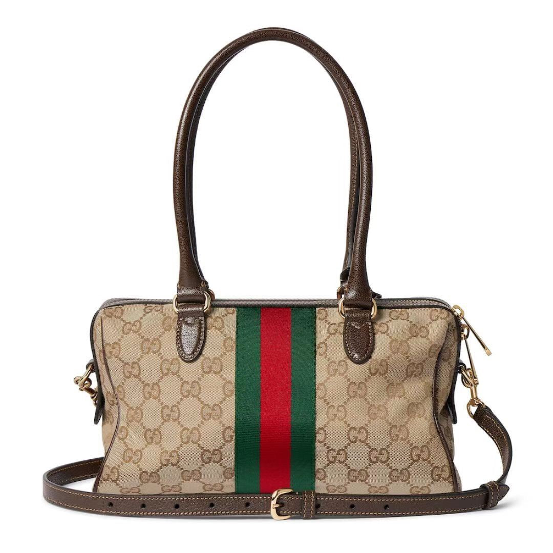 2026 Borsetto Series Brown Medium Boston Bag 866732 FAFV9 9653