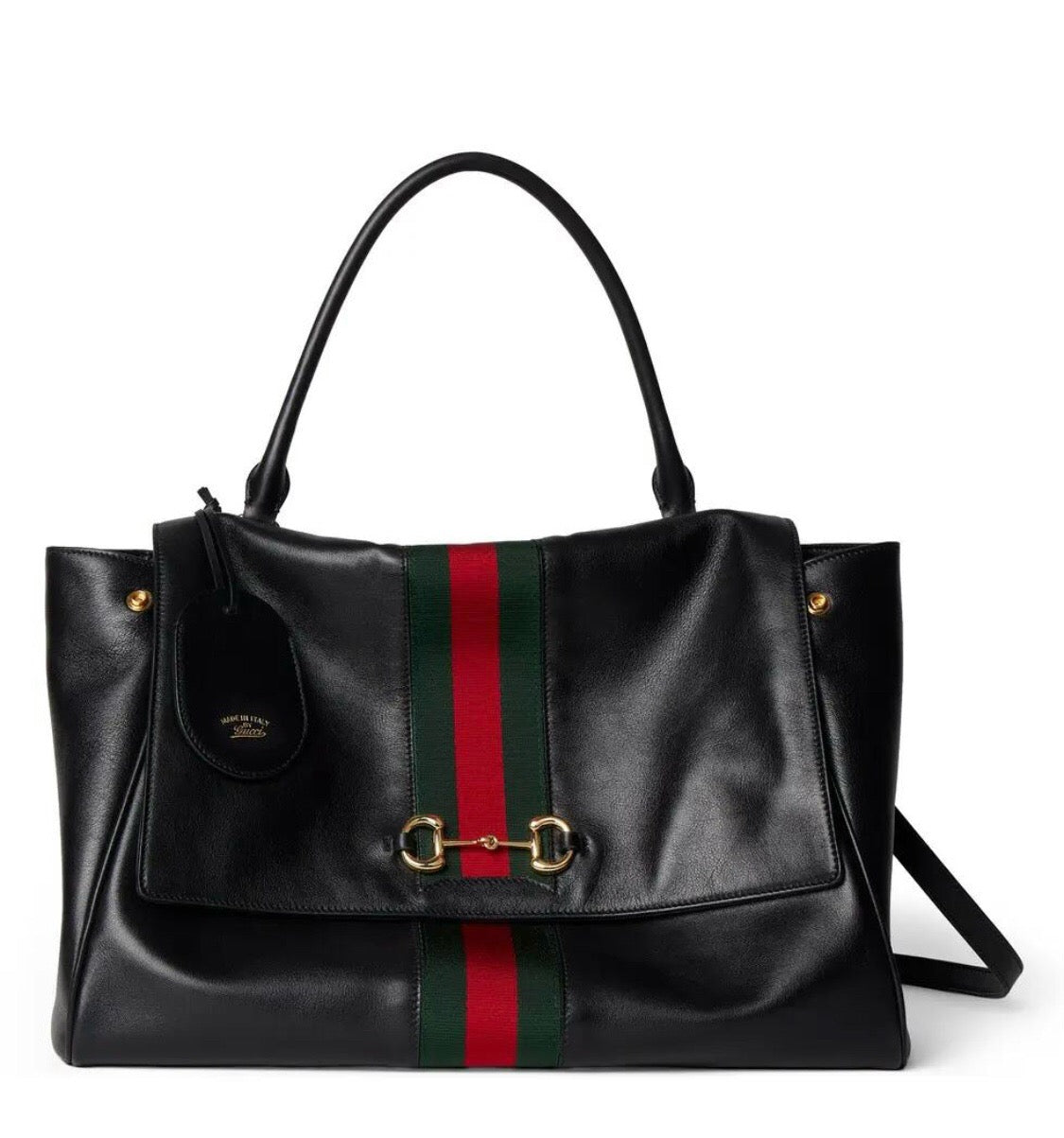 2026 Large Black Premium Leather Paparazzo Handbag 875019 AAGIQ 1053
