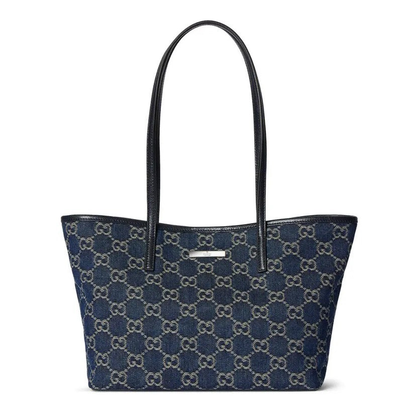 2026 Small Tote Bag (Dark Blue GG Denim) 875236 FAF8V 4042