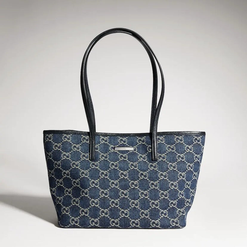 2026 Small Tote Bag (Dark Blue GG Denim) 875236 FAF8V 4042