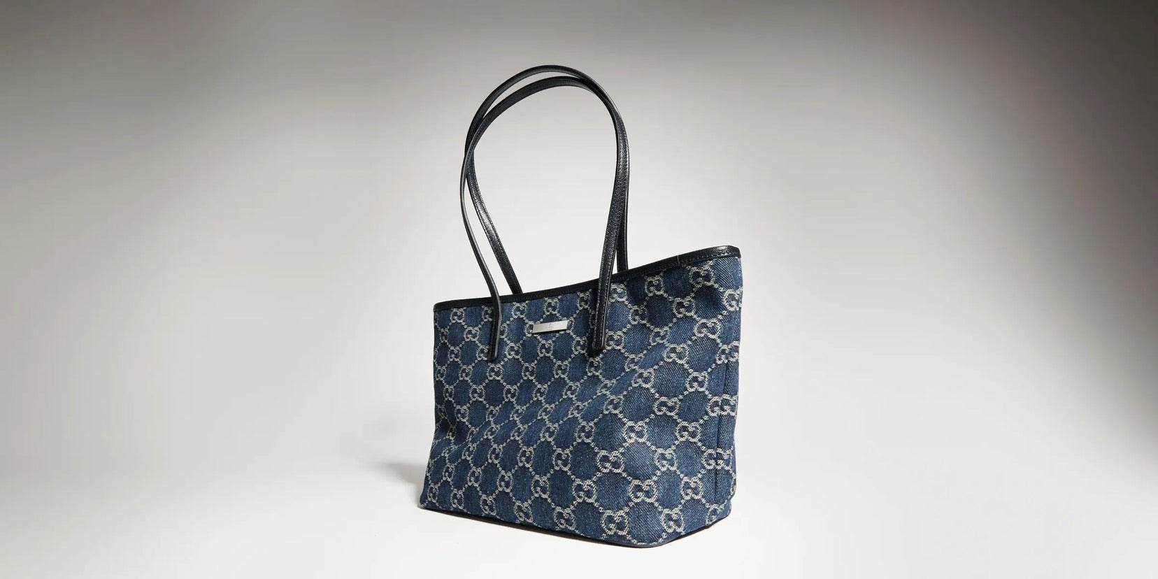 2026 Large Blue Washed GG Denim Tote Bag 874745 FAF8V 4042