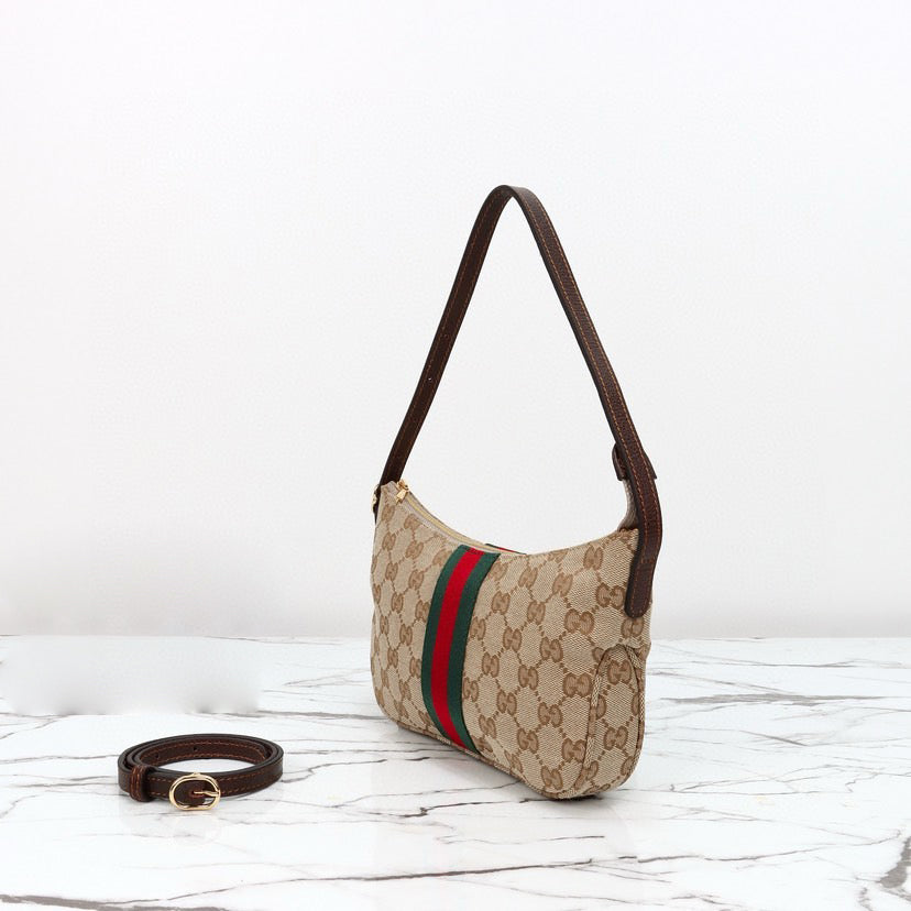 2026 Mini/Small Shoulder Crossbody Bag in Dark Brown GG Canvas 863406 FAFV9 9653