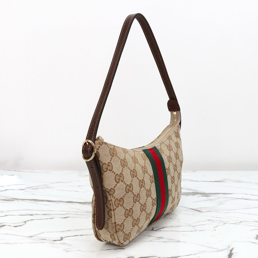 2026 Mini/Small Shoulder Crossbody Bag in Dark Brown GG Canvas 863406 FAFV9 9653