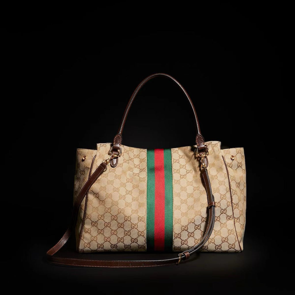 Medium Classic Double G Canvas Tote |875018 FAFV9 9653