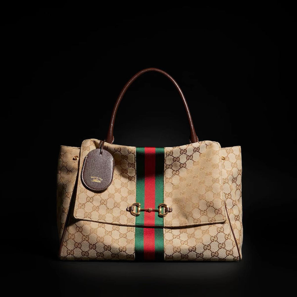 Medium Classic Double G Canvas Tote |875018 FAFV9 9653
