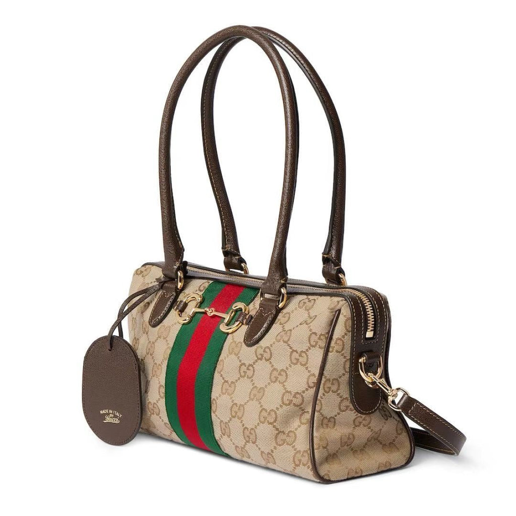 2026 Medium Brown GG Canvas Boston Bag 866732 FAFV9 9653