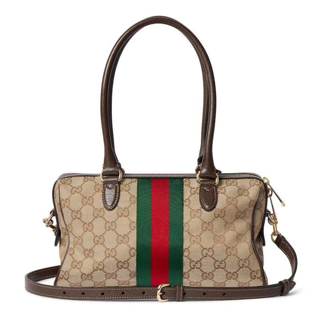 2026 Medium Brown GG Canvas Boston Bag 866732 FAFV9 9653