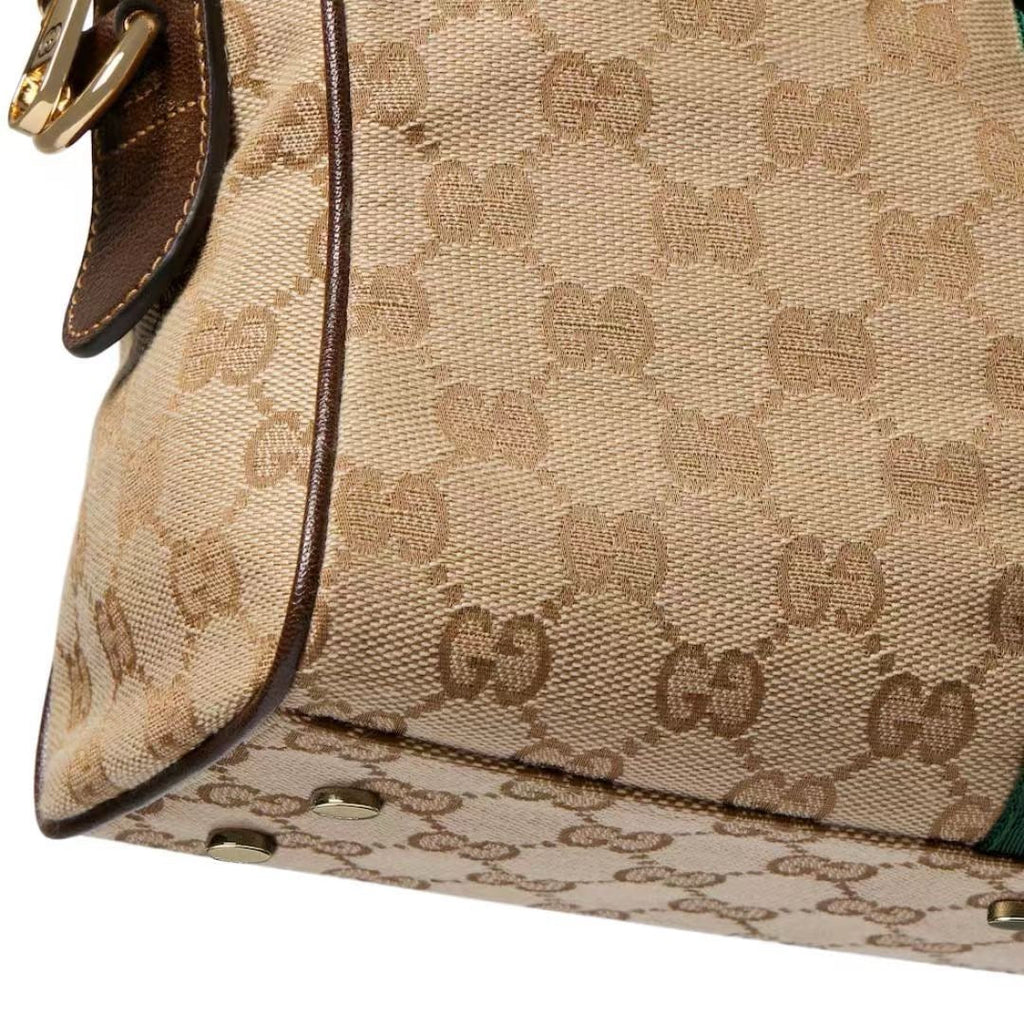 2026 Medium Brown GG Canvas Boston Bag 866732 FAFV9 9653
