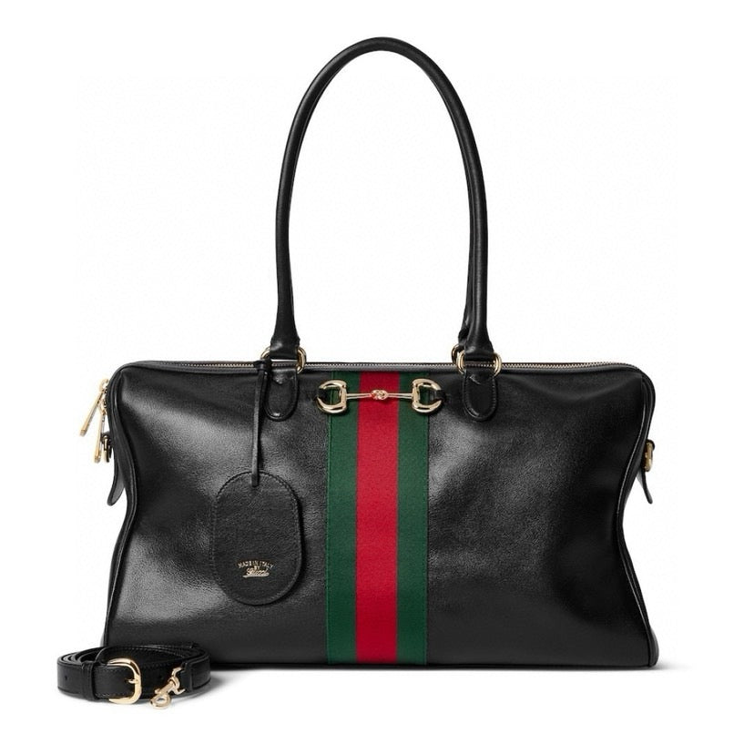 2026 Large Black Soft Leather Boston Bag 866734 AAGIQ 1053