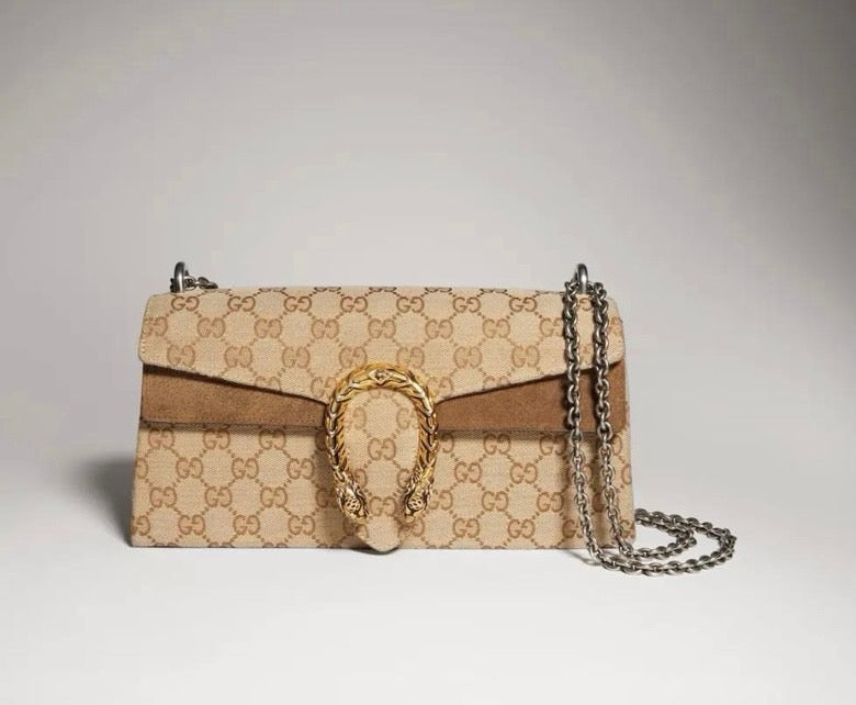 2026 Brown GG Canvas Classic Monogram Dionysus Bag 874735 FAF7S 9642