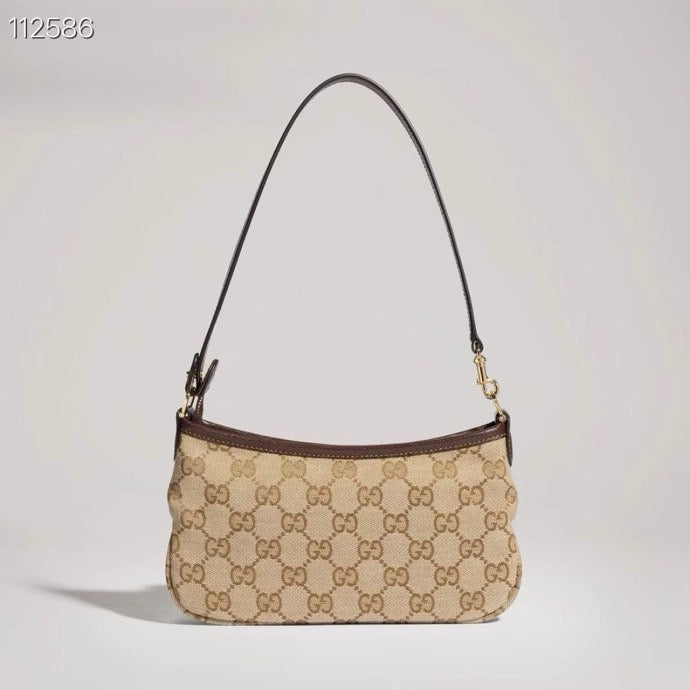 2026 Gossip Collection Brown GG Canvas Small Underarm Bag 875847 FAFY1 9651