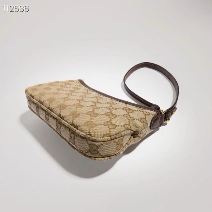 2026 Gossip Collection Brown GG Canvas Small Underarm Bag 875847 FAFY1 9651