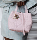 2026 Toujours Vertical Tote Bag, Small, Pink M2835OSNW_M29N