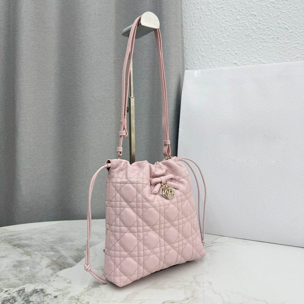 2026 Mini Bucket Bag Soupir Pink Cannage Lambskin S2611OUQA_M19N
