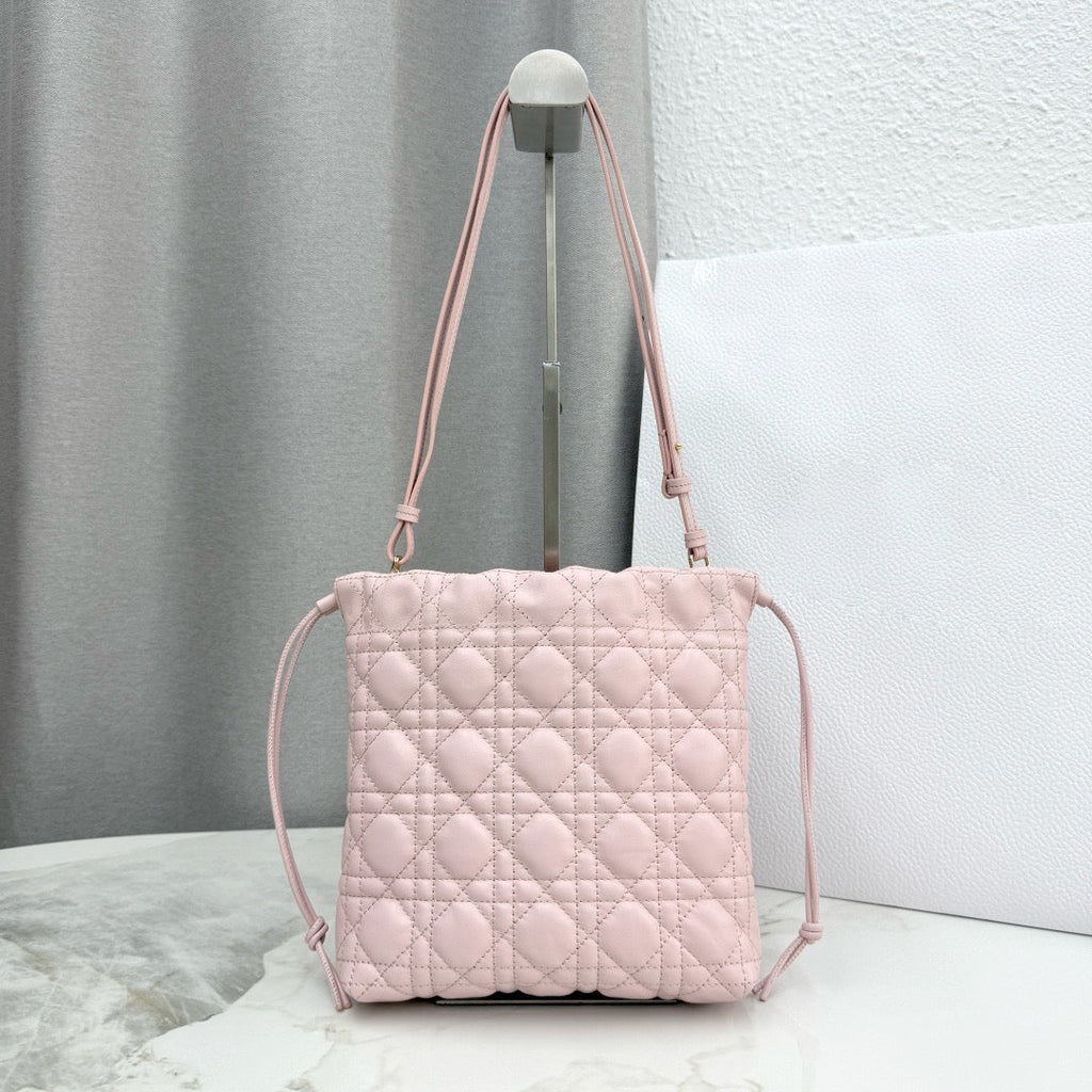 2026 Mini Bucket Bag Soupir Pink Cannage Lambskin S2611OUQA_M19N