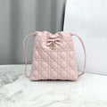 2026 Mini Bucket Bag Soupir Pink Cannage Lambskin S2611OUQA_M19N