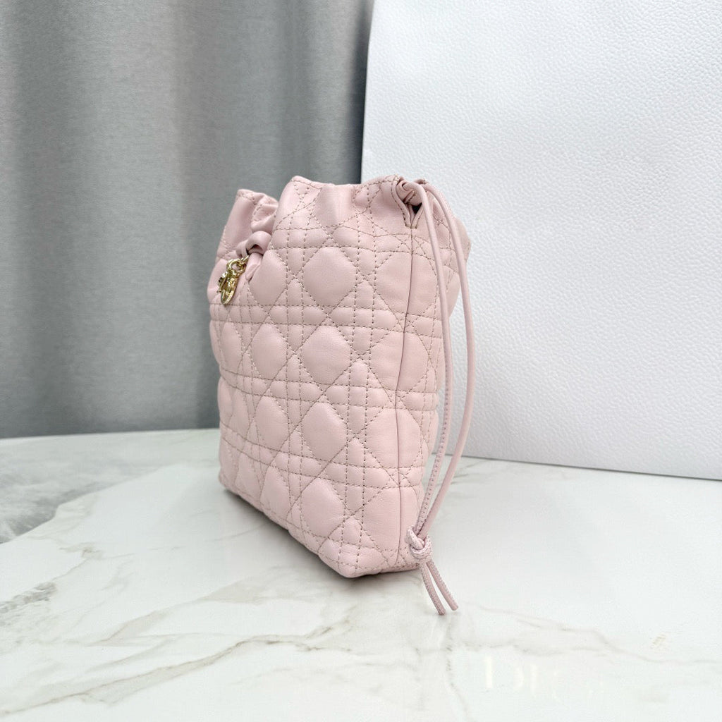 2026 Mini Bucket Bag Soupir Pink Cannage Lambskin S2611OUQA_M19N