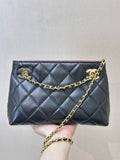 2026 Spring/Summer Collection Classic Small Tote Bag in Black Diamond-Quilted Lambskin AS6248 B24030 94305